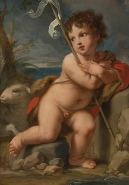 Jaunas šv. Jonas Krikštytojas. Elisabetta Sirani, 1665. Jaunas šv. Jonas Krikštytojas. Elisabetta Sirani, 1665.