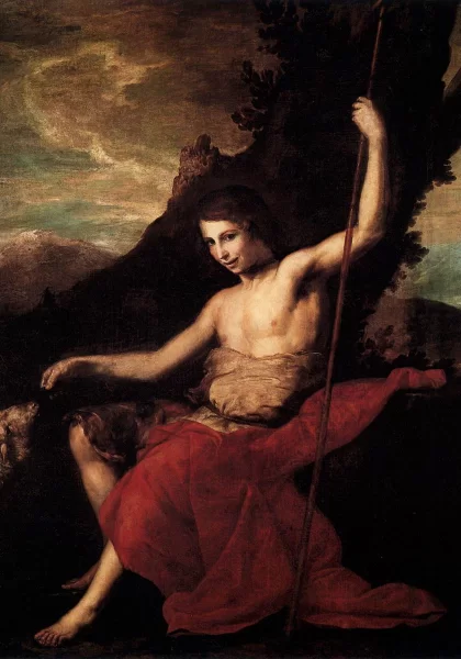 Šv. Jonas Krikštytojas dykumoje. Jusepe de Ribera, 1644-47. Šv. Jonas Krikštytojas dykumoje. Jusepe de Ribera, 1644-47.