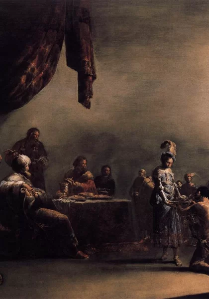 Šv. Jono Krikštytojo galva atnešama Salomei. Leonaert Bramer, 1630. Šv. Jono Krikštytojo galva atnešama Salomei. Leonaert Bramer, 1630.