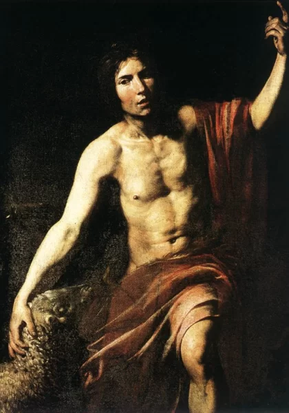Šv. Jonas Krikštytojas. Valentin de Boulogne, 1628-30. Šv. Jonas Krikštytojas. Valentin de Boulogne, 1628-30.