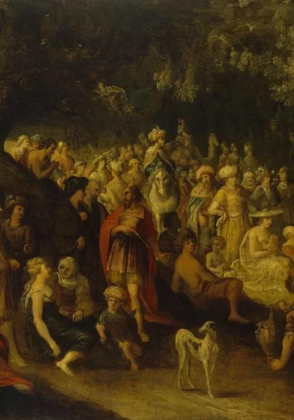 Šv. Jonas Krikštytojas pamokslauja. Hans Jordaens III, 1620. Šv. Jonas Krikštytojas pamokslauja. Hans Jordaens III, 1620.