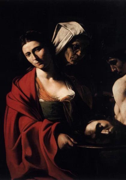 Salomė su šv. Jono Krikštytojo galva. Caravaggio, apie 1609. Salomė su šv. Jono Krikštytojo galva. Caravaggio, apie 1609.