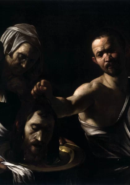Salomė su šv. Jono Krikštytojo galva. Caravaggio, 1609-10. Salomė su šv. Jono Krikštytojo galva. Caravaggio, 1609-10.