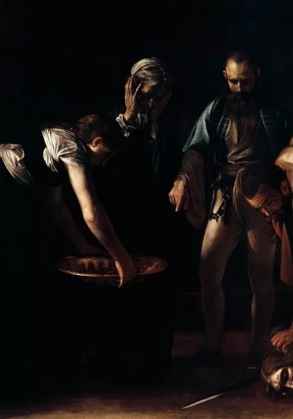 Šv. Jono Krikštytojo nukirsdinimas. Caravaggio, 1608. Šv. Jono Krikštytojo nukirsdinimas. Caravaggio, 1608.