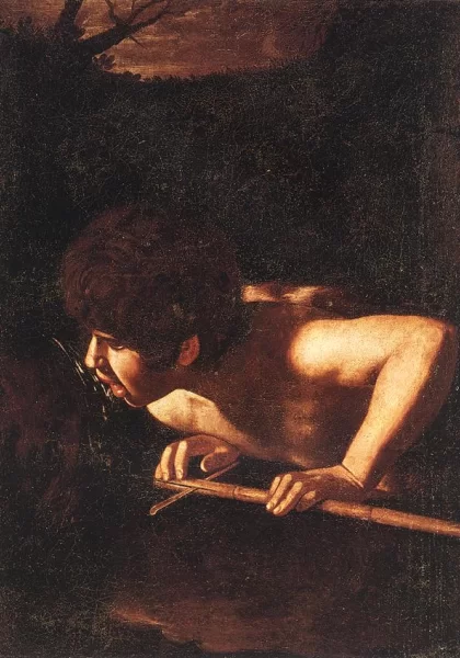 Šv. Jonas Krikštytojas prie šulinio. Caravaggio, 1607-08. Šv. Jonas Krikštytojas prie šulinio. Caravaggio, 1607-08.