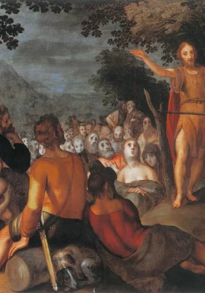 Šv. Jonas Krikštytojas pamokslauja. Adam van Noort, 1601. Šv. Jonas Krikštytojas pamokslauja. Adam van Noort, 1601.