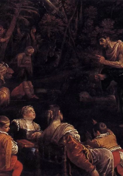 Šv. Jonas Krikštytojas pamokslauja. Francesco Bassano, 1570. Šv. Jonas Krikštytojas pamokslauja. Francesco Bassano, 1570.