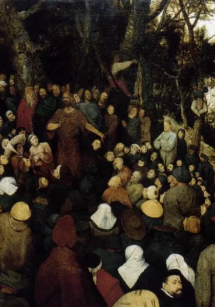 Šv. Jono Krikštytojo pamokslas (detalė). Pieter The Elder Bruegel, 1566. Šv. Jono Krikštytojo pamokslas (detalė). Pieter The Elder Bruegel, 1566.