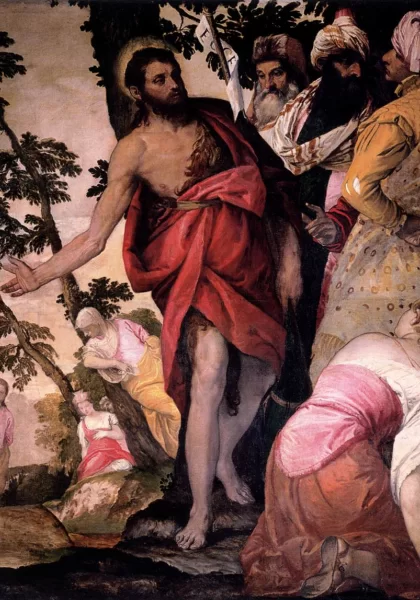 Šv. Jonas Krikštytojas pamokslauja. Paolo Veronese, apie 1562. Šv. Jonas Krikštytojas pamokslauja. Paolo Veronese, apie 1562.