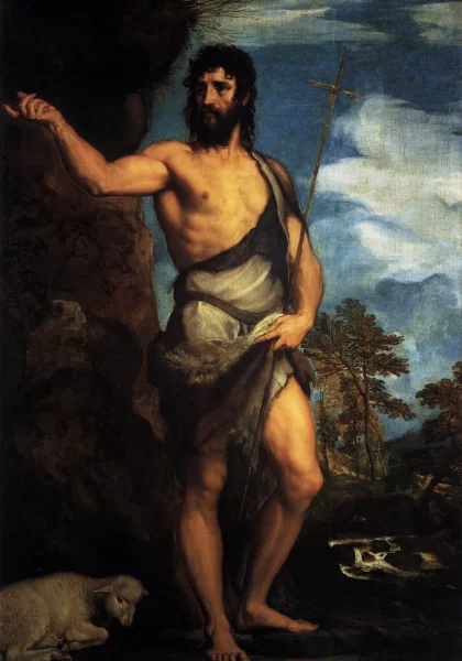 Šv. Jonas Krikštytojas dykumoje. Vecellio Tiziano, apie 1542. Šv. Jonas Krikštytojas dykumoje. Vecellio Tiziano, apie 1542.