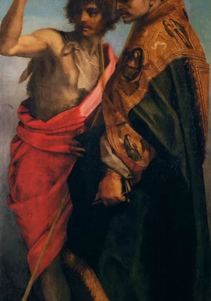 Šv. Jonas Krikštytojas ir Bernardas deli Uberti. Andrea del Sarto, 1528. Šv. Jonas Krikštytojas ir Bernardas deli Uberti. Andrea del Sarto, 1528.