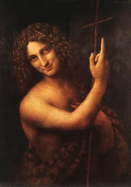 Šv. Jonas Krikštytojas. Leonardo da Vinci, 1513-16. Šv. Jonas Krikštytojas. Leonardo da Vinci, 1513-16.