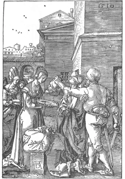 Šv. Jono Krikštytojo nukirsdinimas. Albrecht Dürer, 1510. Šv. Jono Krikštytojo nukirsdinimas. Albrecht Dürer, 1510.