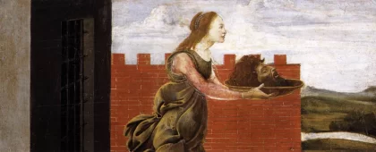 Salomė su šv. Jono Krikštytojo galva. Sandro Botticelli, apie 1488. Salomė su šv. Jono Krikštytojo galva. Sandro Botticelli, apie 1488.