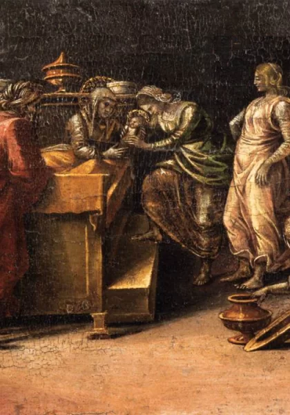 Šv. Jono Krikštytojo gimimas. Luca Signorelli, 1485-90. Šv. Jono Krikštytojo gimimas. Luca Signorelli, 1485-90.