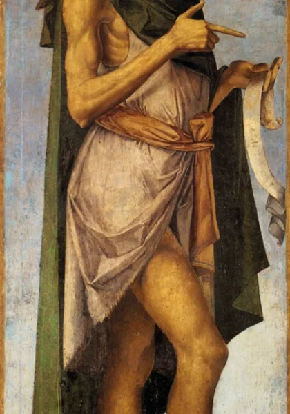 Šv. Jonas Krikštytojas. Alvise Vivarini, apie 1480. Šv. Jonas Krikštytojas. Alvise Vivarini, apie 1480.