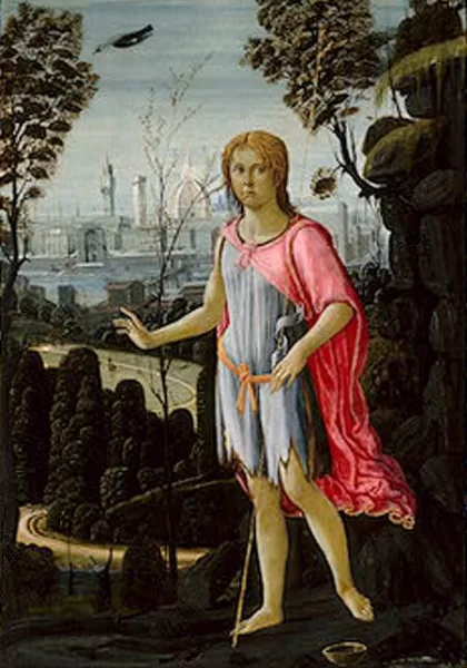 Šv. Jonas Krikštytojas. Jacopo del Sellaio, apie 1480. Šv. Jonas Krikštytojas. Jacopo del Sellaio, apie 1480.