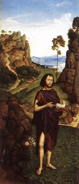Šv. Jonas Krikštytojas. Dieric Bouts jaunesnysis, apie 1470. Šv. Jonas Krikštytojas. Dieric Bouts jaunesnysis, apie 1470.