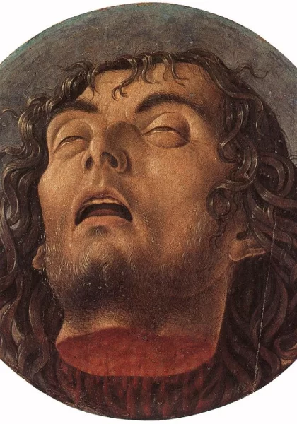 Šv. Jono Krikštytojo galva. Giovanni Bellini, 1464-68. Šv. Jono Krikštytojo galva. Giovanni Bellini, 1464-68.