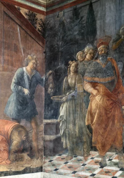 Šv. Jono Krikštytojo nukirsdinimas. Fra Filippo Lippi, 1452-65. Šv. Jono Krikštytojo nukirsdinimas. Fra Filippo Lippi, 1452-65.