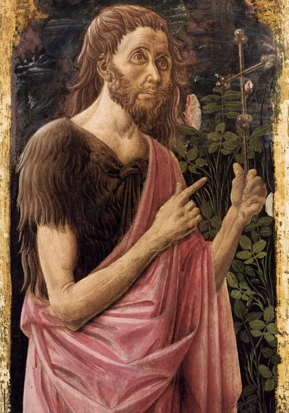Šv. Jonas Krikštytojas. Fra Carnevale, 1450. Šv. Jonas Krikštytojas. Fra Carnevale, 1450.