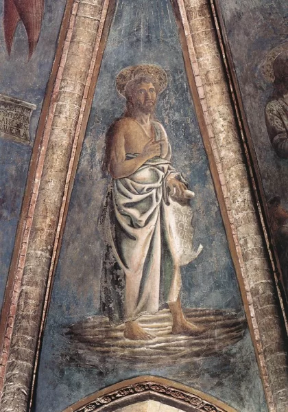 Šv. Jonas Krikštytojas. Andrea del Castagno, 1442. Šv. Jonas Krikštytojas. Andrea del Castagno, 1442.