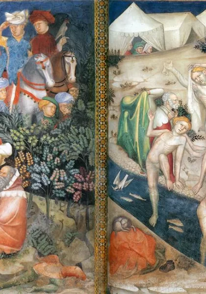 Scenos iš šv. Jono Krikštytojo gyvenimo. Lorenzo Salimbeni, apie 1416. Scenos iš šv. Jono Krikštytojo gyvenimo. Lorenzo Salimbeni, apie 1416.