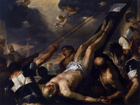 Šv. Petro nukryžiavimas. Luca Giordano, apie 1660.
