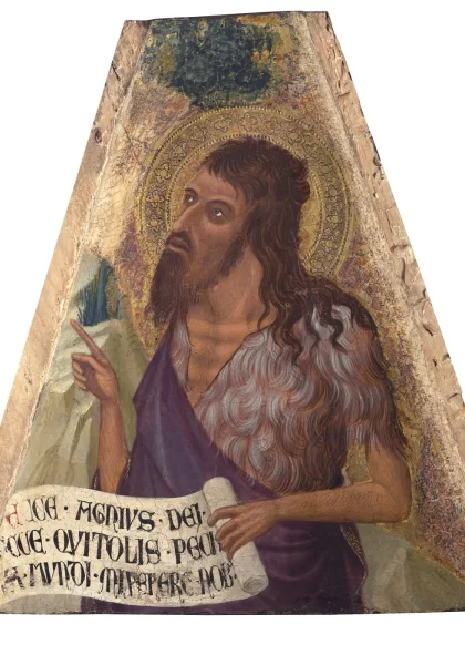 Šv. Jonas Krikštytojas. Ambrogio Lorenzetti, 1337-42. Šv. Jonas Krikštytojas. Ambrogio Lorenzetti, 1337-42.
