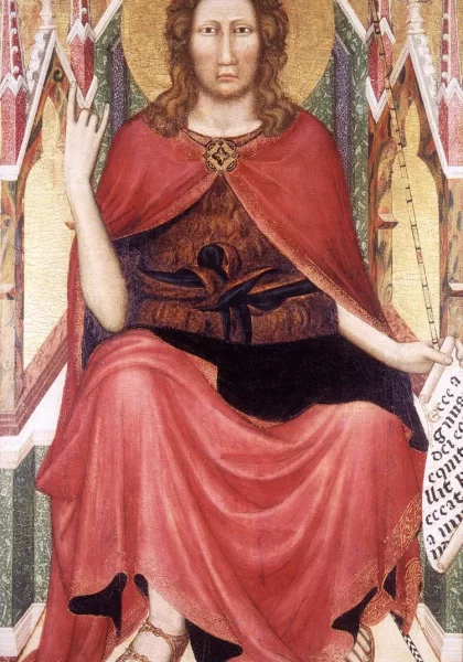 Šv. Jonas Krikštytojas soste. Nežinomas italų meistras, 1300. Šv. Jonas Krikštytojas soste. Nežinomas italų meistras, 1300.