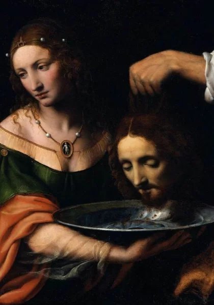 Salomė su šv. Jono Krikštytojo galva. Bernardino Luini. Salomė su šv. Jono Krikštytojo galva. Bernardino Luini.