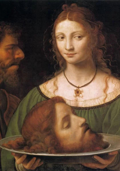 Salomė su šv. Jono Krikštytojo galva. Bernardino Luini. Salomė su šv. Jono Krikštytojo galva. Bernardino Luini.