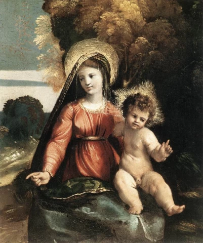 Madona ir kūdikėlis. Dosso Dossi, apie 1525.