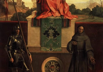 Madona ir kūdikėlis soste tarp šv. Pranciškaus ir šv. Liberalio. Giorgione, apie 1505.