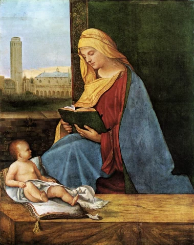 Skaitanti Madona. Giorgione.