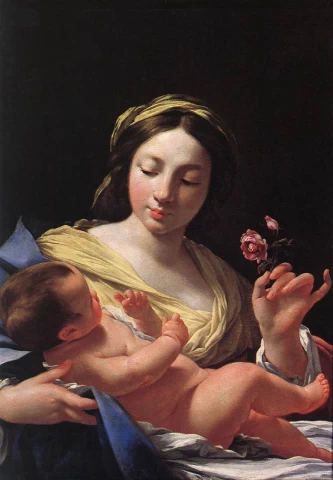 Mergelė ir kūdikėlis. Simon Vouet.