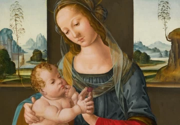 Mergelė ir kūdikėlis (detalė). Tommaso di Credi.