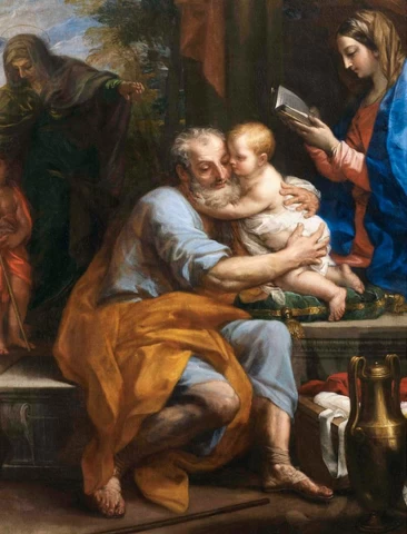 Šv. Šeima. Šv. Juozapas ir kūdikėlis Kristus.. Carlo Maratti.