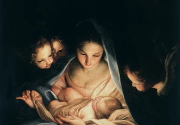 Šventoji naktis (Viešpaties gimimas). Carlo Maratti, 1650.