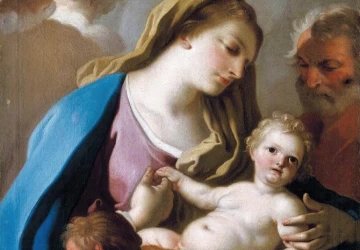 Šventoji šeima su kūdikėliu šv. Jonu Krikštytoju. Francesco de Mura, 1760.