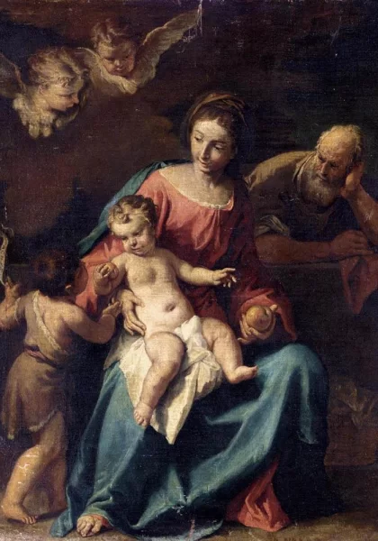 Šventoji šeima su kūdikėliu šv. Jonu Krikštytoju. Sebastiano Ricci, apie 1710.