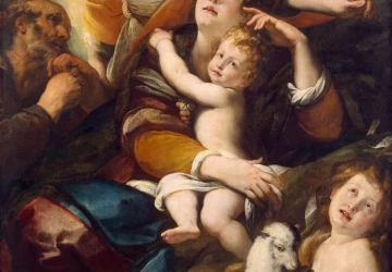 Šventoji šeima su  šv. Jonu Krikštytoju ir angelu. Giulio Cesare Procaccini, 1620-25.