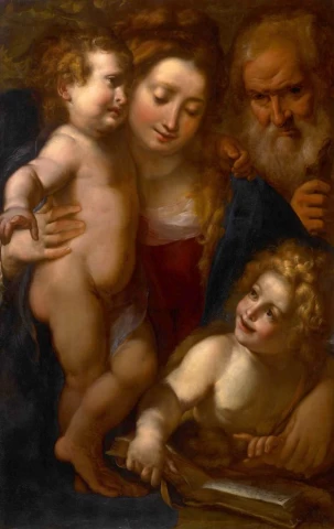 Šventoji šeima ir jaunas šv. Jonas Krikštytojas. Giulio Cesare Procaccini, 1610-15.