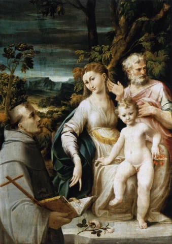 Šventoji šeima. Bedoli Girolamo Mazzola, apie 1530.