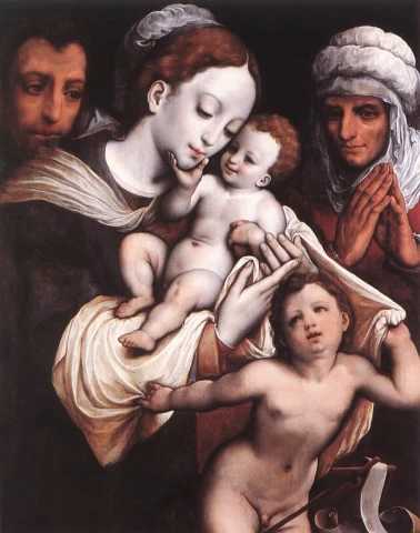 Šventoji šeima. Cornelis van Cleve.