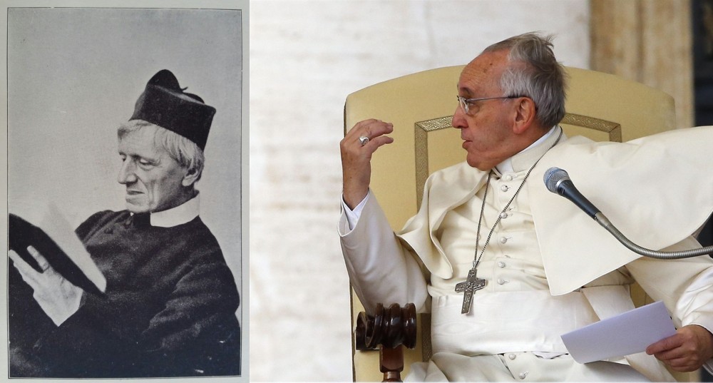 Kardinolas šv. Jonas Henrikas Niumanas ir popiežius Pranciškus