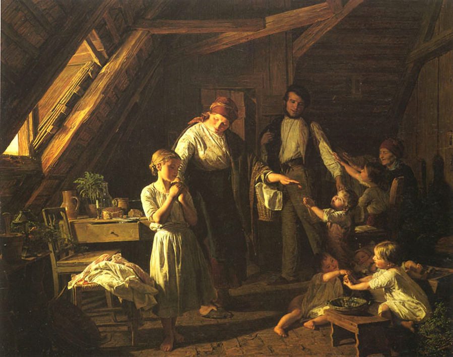 Ferdinand Georg Waldmuller, Didelė šeima (1854)