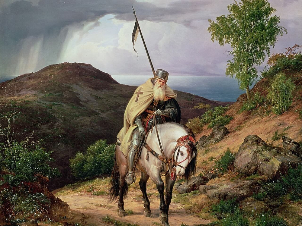 Karl Friedrich Lessing, Kryžiaus karų dalyvio sugrįžimas (1835)