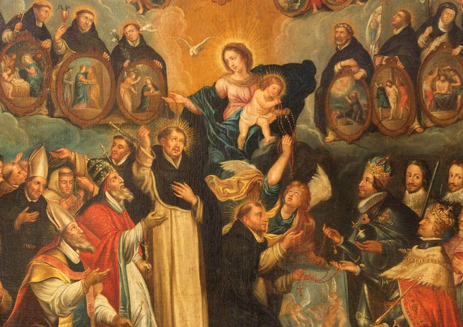 Nežinomas dailininkas, Švč. Mergelė Marija ir šventieji (XVII a., Šv. Vilibrordo bažnyčia, fragmentas)