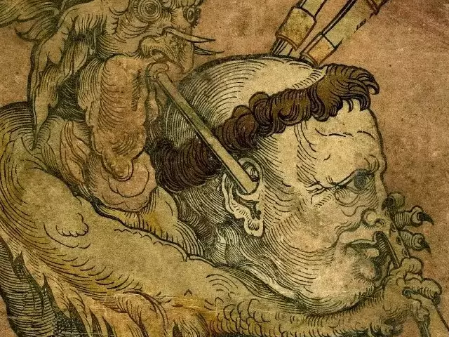 Liuteris, velnio dūdmaišis (Medžio raižinio iliustracija, apie 1530 m.) Liuteris, velnio dūdmaišis (Medžio raižinio iliustracija, apie 1530 m.)